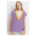 Trendyol Sweater Vest - Purple - Regular fit