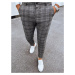 Pánské tmavě šedé kostkované chino kalhoty Dstreet UX3959