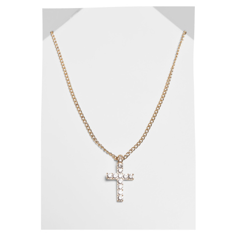 Zlatý náhrdelník s diamantovým křížem Urban Classics