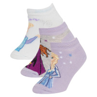 DEFACTO Girl Frozen 3-Pack Cotton Ankle Socks