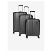 Sada cestovních kufrů Travelite City 4w S,M,L Anthracite – sada 3 kufrů