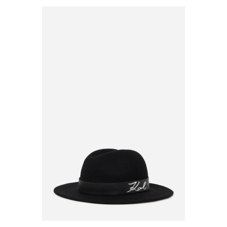 Klobouk karl lagerfeld k/signature fedora hat black