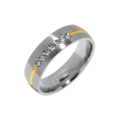 Silvego Snubní ocelový prsten pro ženy PARIS RRC2048-Z 48 mm