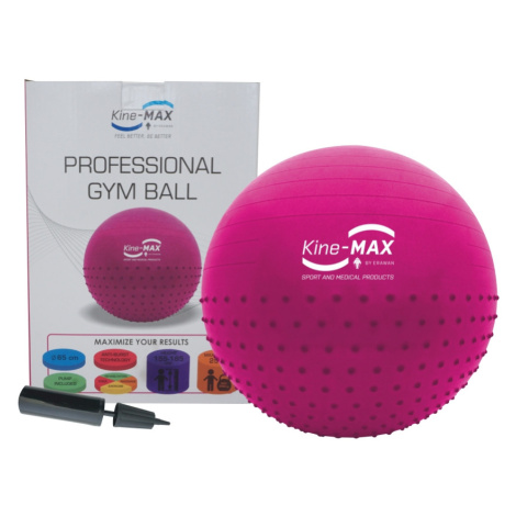KineMAX Professional 65 cm gymnastický míč 1 ks růžový Kine-MAX