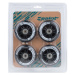 Zealot 80-82A WHEELS + BEARINGS 4PCS Sada in-line koleček s ložisky, černá, velikost