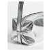 Metalická kabelka přes rameno z koženky Marks & Spencer stříbrná