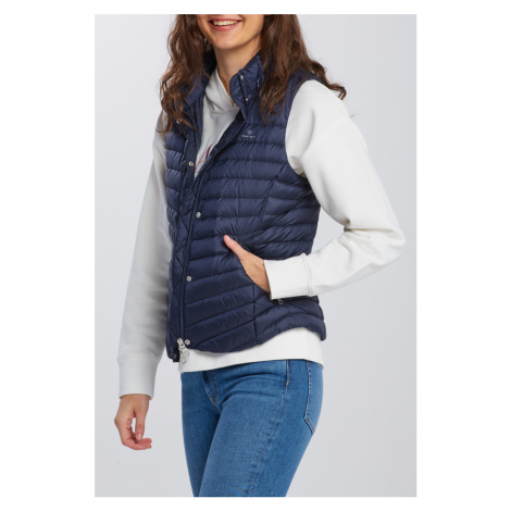 VESTA GANT LIGHT DOWN GILET modrá