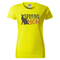 DOBRÝ TRIKO Dámské tričko s potiskem Sphynx mom Barva: Citrónová