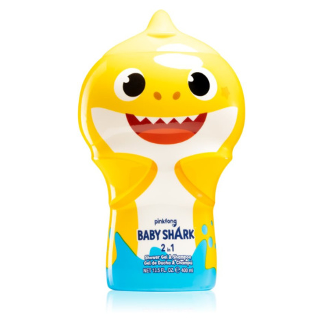 Air Val Baby Shark sprchový gel a šampon 2 v 1 pro děti 400 ml