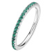 Brosway Třpytivý stříbrný prsten Fancy Life Green FLG65