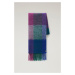 Šála woolrich multicolor wool check scarf zelená