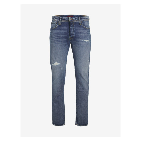 Modré pánské straight fit džíny Jack & Jones Mike - Pánské