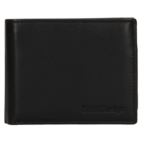 Pánská kožená peněženka SendiDesign Studeo - černá Sendi Design