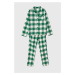 Dětské bavlněné pyžamo United Colors of Benetton zelená barva
