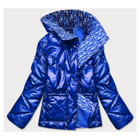 Světle modrá dámská bunda s leskem (OMDL-023) Ann Gissy