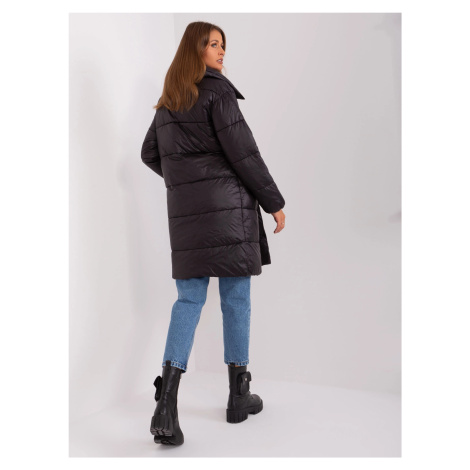 Černá lehká dámská prošívaná zimní bunda Factory Price (TR8310)