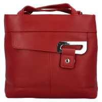 Trendy dámský koženkový kabelko-batůžek Eleana, červená