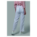 Kalhoty la martina woman trousers light linen bílá