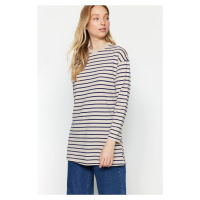 Trendyol Mink Striped Knitted Tunic