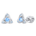 Silvego Stříbrné náušnice AVA s modrými Brilliance Zirconia SILVEGOB70497BDSLB