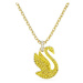Swarovski Něžný pozlacený náhrdelník s Labutí Iconic Swan 5647553