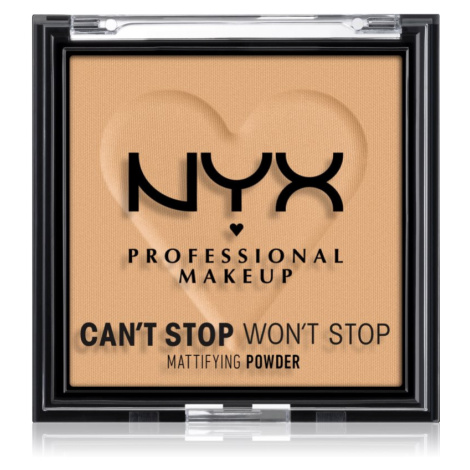 NYX Professional Makeup Can't Stop Won't Stop Mattifying Powder matující pudr odstín 05 Golden 6