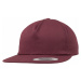 Unstructured 5-Panel Snapback - maroon