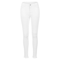 Ladies Cut Knee Pants - white