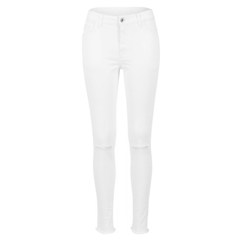 Ladies Cut Knee Pants - white Urban Classics