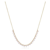 Viceroy Elegantní pozlacený náhrdelník se zirkony Elegant 13150C100-30