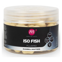 Mainline vyvážené boilie fluoro dumbell wafters iso fish 150 ml 12x15 mm - white