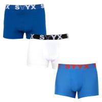 Styx 3PACK pánské boxerky sportovní guma nadrozměr vícebarevné 3XL