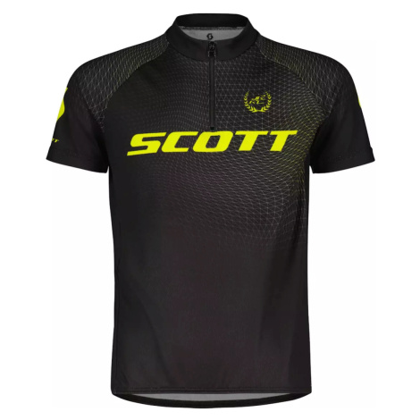 SCOTT Cyklistický dres s krátkým rukávem - RC PRO JR - černá/žlutá