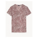 Vínové dámské prodloužené tričko se zvířecím vzorem Marks & Spencer
