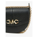 Černá dámská kožená crossbody kabelka Michael Kors Small Conv Saddle