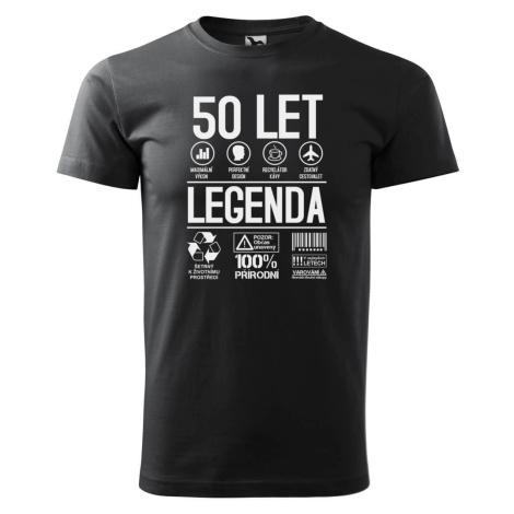 DOBRÝ TRIKO Pánské tričko s potiskem 50 let legenda symboly