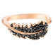 Swarovski Bronzový prsten s černými krystaly Naughty 55096