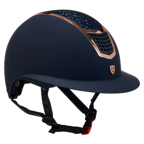 Helma Eclipse Stone Mat Wide Visor EQUESTRO, navy/rose gold