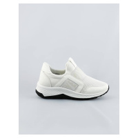 Bílé dámské boty slip-on (C1003)