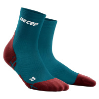 Dámské kompresní ponožky CEP Ultralight Petrol/Dark Red