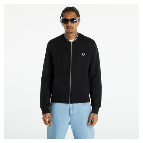 FRED PERRY Zip Through Sweatshirt Black