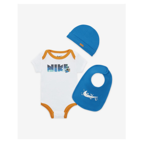 Nike ksa coral reef hat, bodysuit & bib 3-piece set 6-12m