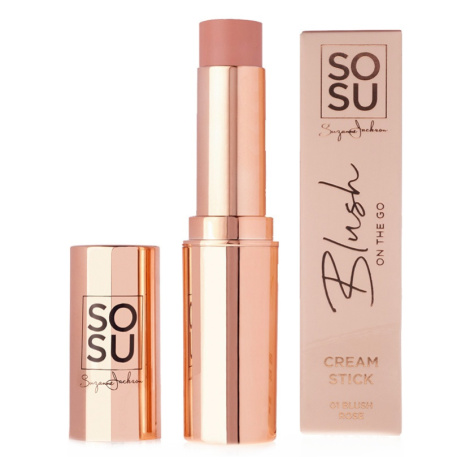 SOSU Cosmetics Blush On The Go tvářenka v tyčince Rose 7 g