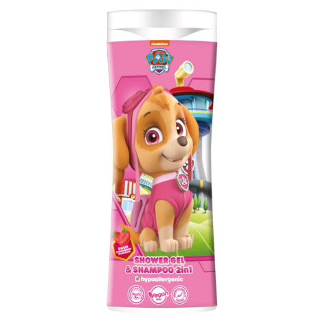 Nickelodeon Paw Patrol Shower gel& Shampoo 2in1 šampon a sprchový gel pro děti Strawberry 300 ml