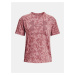 Růžové dámské vzorované sportovní tričko Under Armour Heavyweight