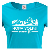 Dámské turistické triko Hory volají musím jít
