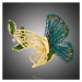 Éternelle Exkluzivní brož se zirkony Jeanine - ručně háčkovaný motýl B7196-X339 Zlatá