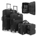 Monzana Sada cestovních textilních kufrů na kolečkách 2+3 ZDARMA (60l, 34l, 16l, 3l, 3l)