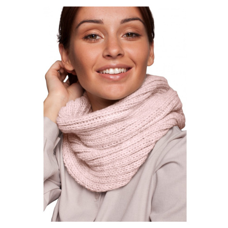 BK062 Žebrovaný pletený šál - růžový BeWear