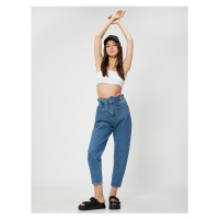 Koton Elastic Waist Jeans High Waist - Baggy Jeans